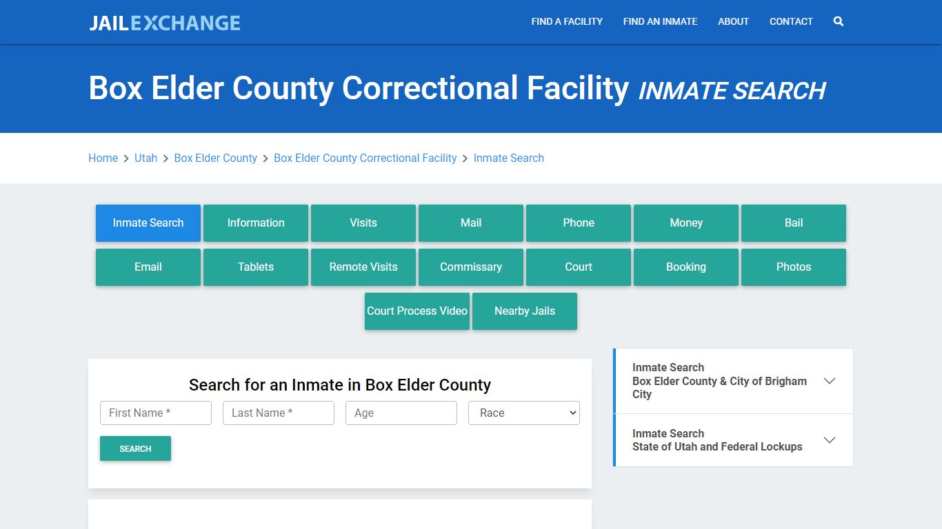 Box Elder County Correctional Facility Inmate Search - Jail Exchange